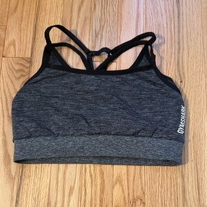 Gymshark Charcoal Sports Bra with Black Straps